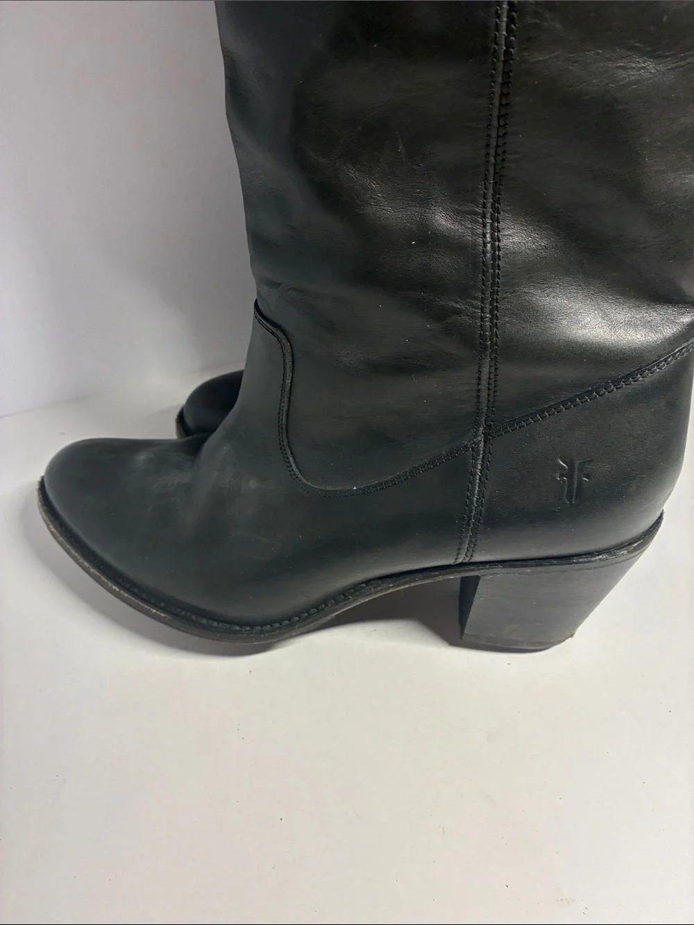Frye Jackie Black Leather Knee-High Women's Boots 8.5 b